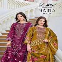 NAIRA VOL 105 BY BELLIZA DESIGNER COTTON PAKISTANI DRESS