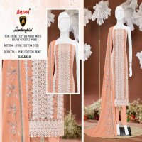 BIPSON LAMBORGHINI D.NO 3247 WHOLESALE PURE COTTON PRINT WITH SCHIFFLI WORK DRESS MATERIAL