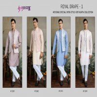 Shubhvastra Royal Drape Vol-1 Wholesale Exclusive Festival Mens Wear Koti Style with Kurta Collection