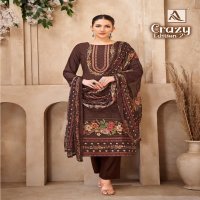 Alok Crazy Vol-2 Wholesale Viscose Muslin With Hand Work Dress Material