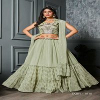 JIVORA LUKE FASHION FAIRY DESIGNER COLLECTION READYMADE WEDDING WEAR CROP TOP WITH SKIRT DUPATTA SHRUG SET