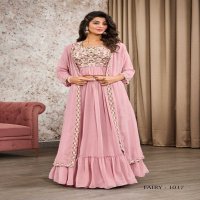 JIVORA LUKE FASHION FAIRY DESIGNER COLLECTION READYMADE WEDDING WEAR CROP TOP WITH SKIRT DUPATTA SHRUG SET