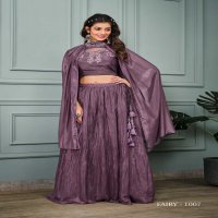 JIVORA LUKE FASHION FAIRY DESIGNER COLLECTION READYMADE WEDDING WEAR CROP TOP WITH SKIRT DUPATTA SHRUG SET