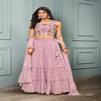 JIVORA LUKE FASHION FAIRY DESIGNER COLLECTION READYMADE WEDDING WEAR CROP TOP WITH SKIRT DUPATTA SHRUG SET