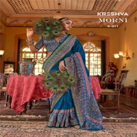 KRESHVA MORNI SILK 806-811 SERIES TRADITIONAL SAREES PERFECT FOR FESTIVALS