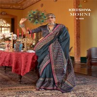 KRESHVA MORNI SILK 806-811 SERIES TRADITIONAL SAREES PERFECT FOR FESTIVALS