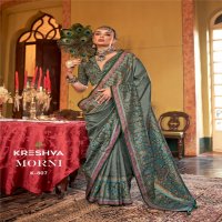 KRESHVA MORNI SILK 806-811 SERIES TRADITIONAL SAREES PERFECT FOR FESTIVALS