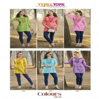 TIPS AND TOPS COLORS VOL-5 WHOLESALE HEAVY RAYON READYMADE SHORT TOPS