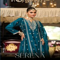 EBA LIFESTYLE PRESENT SERENA WHOLESALE HEAVY CHINON WITH EMBROIDERY READMADE SUITS