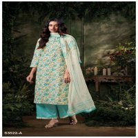 GANGA BHAVIYA S3522 WHOLSALE PREMIUM COTTON PRINTED WITH EMBROIDERY SUITS