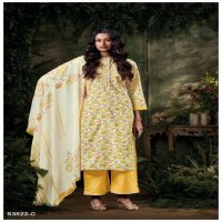 GANGA BHAVIYA S3522 WHOLSALE PREMIUM COTTON PRINTED WITH EMBROIDERY SUITS