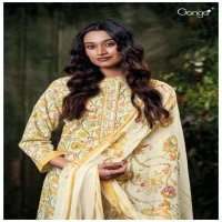 GANGA BHAVIYA S3522 WHOLSALE PREMIUM COTTON PRINTED WITH EMBROIDERY SUITS