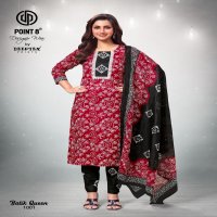 DEEPTEX BY POINT 8 BATIK QUEEN VOL-1 WHOLESALE PURE COTTON READYMADE SUITS