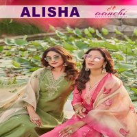 AANCHI ALISHA ROMAN SHIMMER READYMADE ELEGANCE SALWAR KAMEEZ