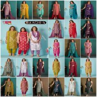 AMBIKA BAAGHI VOL 4 VERTICAN FULL STITCH COMBO SUIT FOR WOMENS