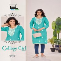 BLUE HILLS COLLAGE GIRL VOL 3 RAYON FULLY STITCH CLASSIC BIG SIZE KURTIS