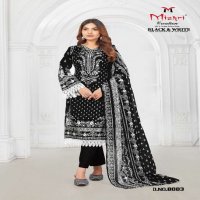 MISHRI CREATION BLACK AND WHITE VOL-8 WITH LACE BORDER KARACHI STYLE DRESS MATERIAL