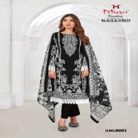 MISHRI CREATION BLACK AND WHITE VOL-8 WITH LACE BORDER KARACHI STYLE DRESS MATERIAL