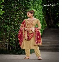 ZULFAT DESIGNER AMANDA WHOLESALE PURE WOOL PASHMINA WITH EMBROIDERY WORK SUITS