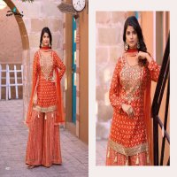 YOUR CHOICE GINNI VOL-4 WHOLESALE PARTY WEAR DESIGNER TOP WITH PLAZZO SUITS