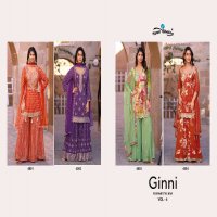 YOUR CHOICE GINNI VOL-4 WHOLESALE PARTY WEAR DESIGNER TOP WITH PLAZZO SUITS