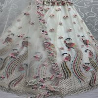 ANJANI ART D.NO 2852 WHOLESALE HEAVY NET DESIGNER LEHENGAS