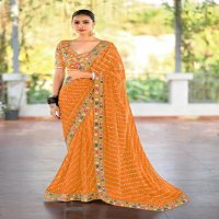 LISHA BY STAVAN GEORGETTE COLOUR ADDITION SAREE ONLINE