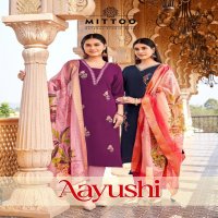 MITTOO AAYUSHI VISCOSE SILK THREAD WORK READYMADE UNIQUE SUITS