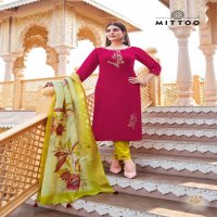 MITTOO AAYUSHI VISCOSE SILK THREAD WORK READYMADE UNIQUE SUITS