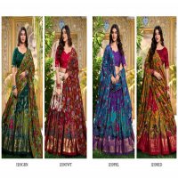 MUSAFIR LNB1219 TUSSAR SILK FESTIVE HALF SAREE STITCH LEHENGA UNSTITCH CHOLI