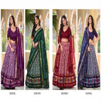 MUSAFIR LNB1219 TUSSAR SILK FESTIVE HALF SAREE STITCH LEHENGA UNSTITCH CHOLI