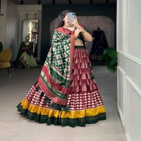 LNB 1200 TUSSAR SILK HALF SAREE READYMADE FESTIVE LEHENGA CHOLI WITH BLOUSE