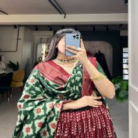 LNB 1200 TUSSAR SILK HALF SAREE READYMADE FESTIVE LEHENGA CHOLI WITH BLOUSE