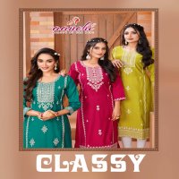 CLASSY BY AANCHI ROMAN SILK READYMADE UNIQUE KURTIS