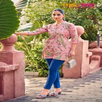 tips And tops launch cotton shorties vol 8 foil printed cotton short kurti