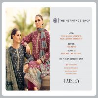 the hermitage shop present paisely Pure Viscos unstitched pakistani salwar suit