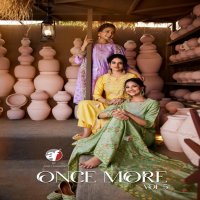 anju fab once more vol 5 viscose nylon exclusive full stitch big size 3pcs dress