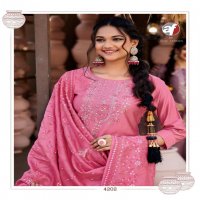 anju fab once more vol 5 viscose nylon exclusive full stitch big size 3pcs dress
