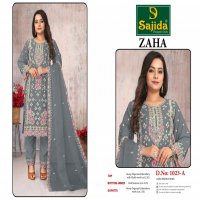 sajida present by zaha vol 2 organza party wear pakistani kurta set
