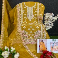sajida present by zaha vol 2 organza party wear pakistani kurta set