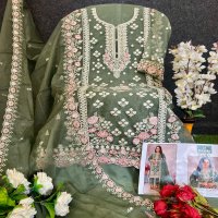 sajida present by zaha vol 2 organza party wear pakistani kurta set