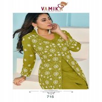 VAMIKA VEERA VOL 3 RAYON READYMADE DESIGNER CO-ORD SETS