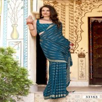 SHRIDHA VOL 8 BY VALLABHI PRINT 33161-33166 SERIES FANCY MOSS GEORGETTE SAREES