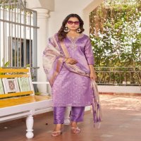 AANCHI JAGUAR SHIMMER JACQUARD READYMADE BEAUTIFUL DESIGN 3PCS DRESS
