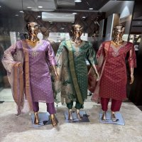 AANCHI JAGUAR SHIMMER JACQUARD READYMADE BEAUTIFUL DESIGN 3PCS DRESS
