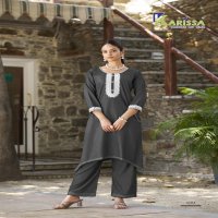 KARISSA ADITI DENIM FISH CUT UNIQUE COLOURS FULLY STITCH KURTI WITH PANT