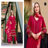 BELLIZA LAUNCH MAJESTIC WHOLESALE PURE ROMAN SILK WITH HEAVY EMBROIDERY 3PCS DRESS MATERIAL
