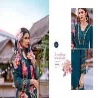 BELLIZA LAUNCH MAJESTIC WHOLESALE PURE ROMAN SILK WITH HEAVY EMBROIDERY 3PCS DRESS MATERIAL
