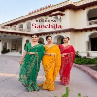 KRESHVA SANCHITA DANI GEORGETTE ETHNIC STYLE SAREE ONLINE