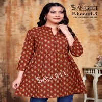 SANGEET BHOOMI VOL 3 COTTON PRINT READYMADE STYLISH BIG SIZE WESTERN TOPS